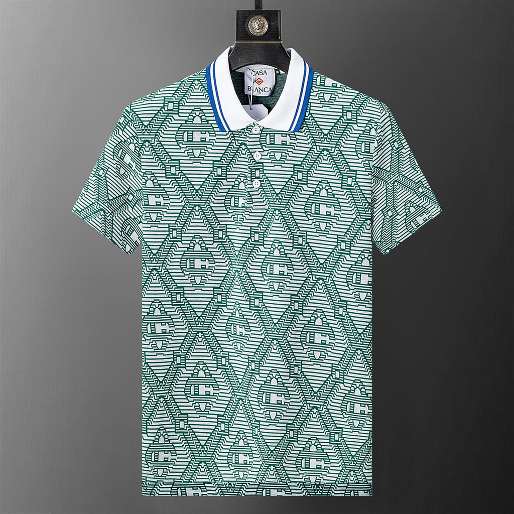 Playera tipo Polo Casablanca Laurel Self-Tie Monogram
