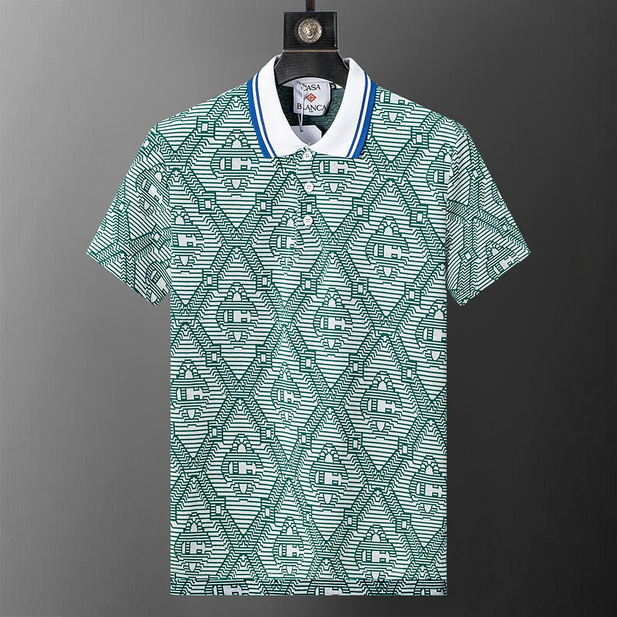 Playera tipo Polo Casablanca Laurel Self-Tie Monogram