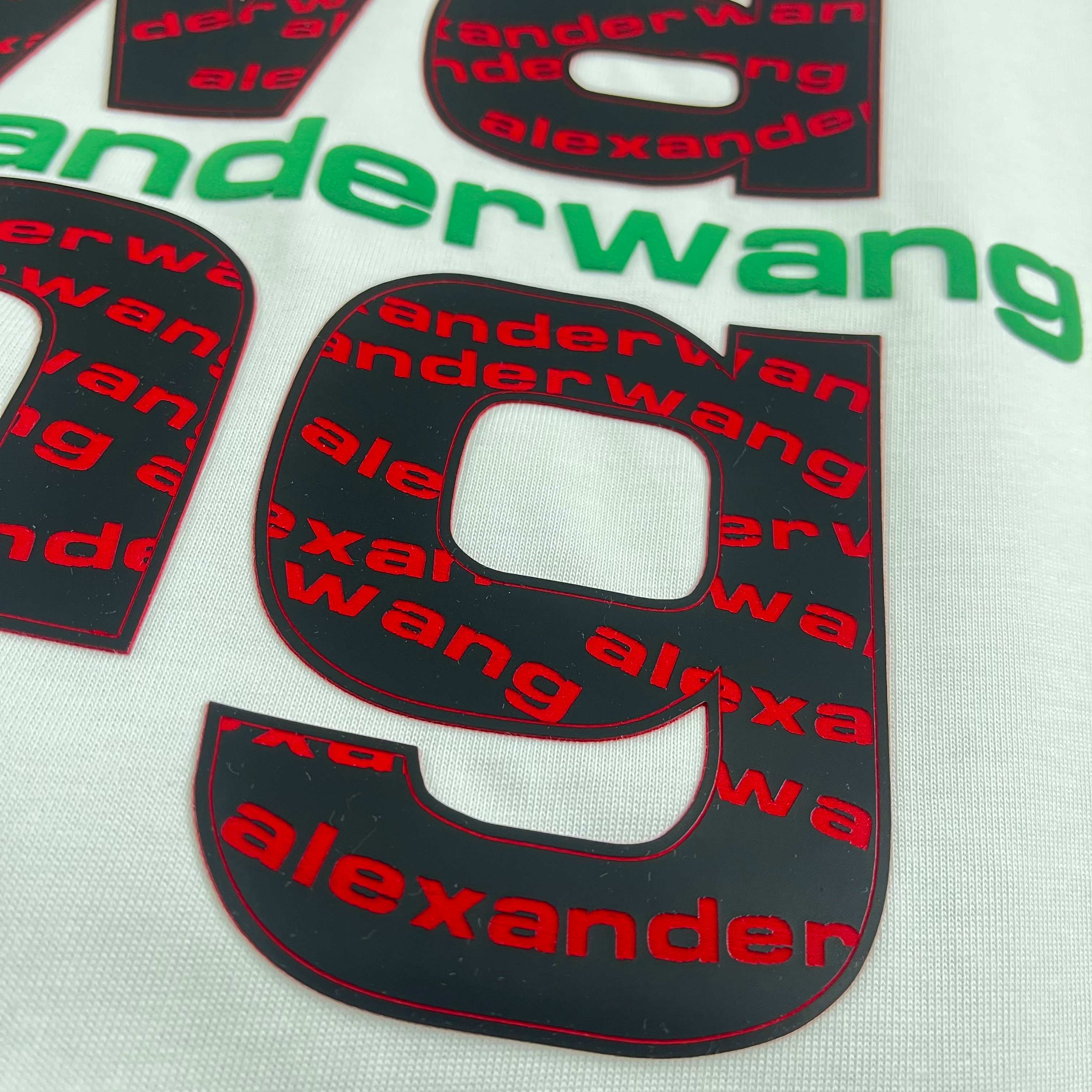 Playera Alexander Wang Stacked Logo Blanca