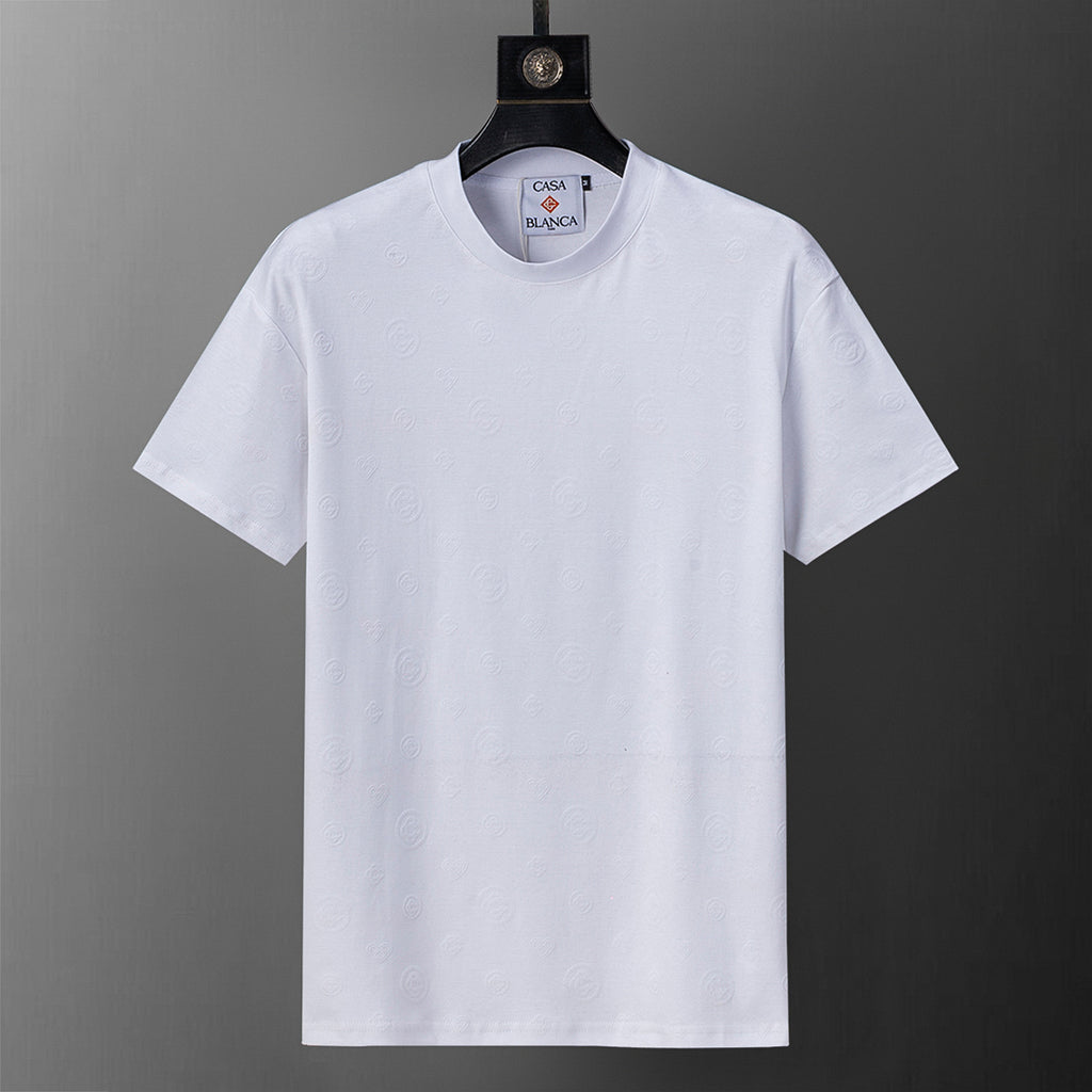 Playera Casablanca Monogram Heart Pattern Blanco