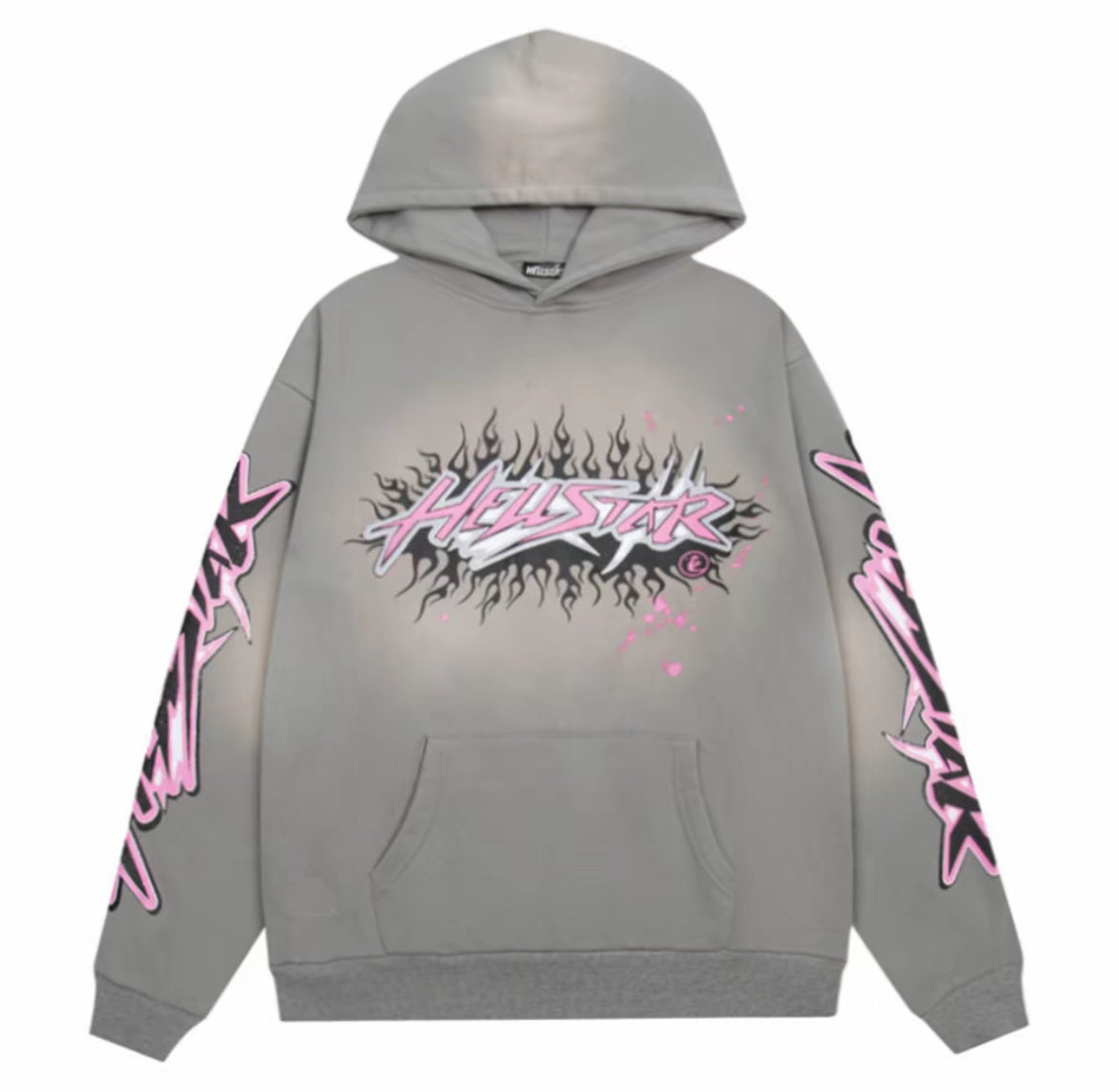 Hellstar Punk Graphic Hoodie – Grey