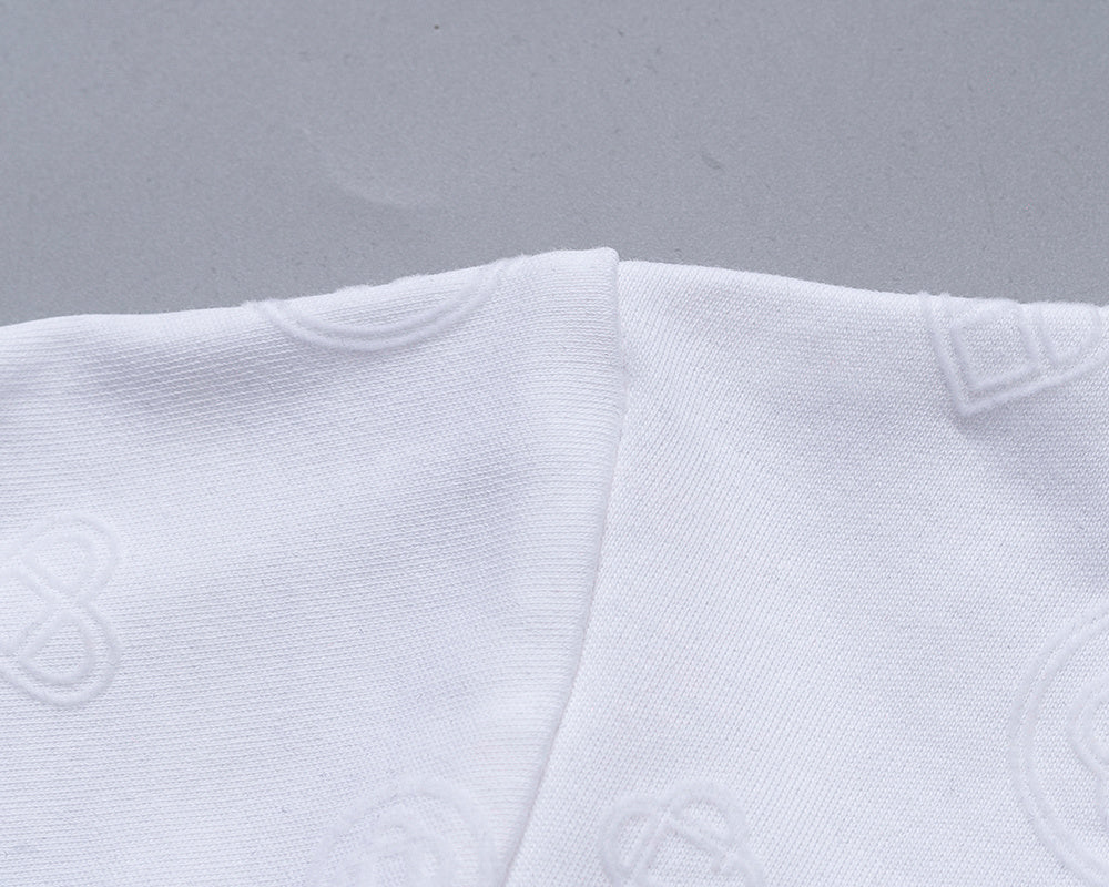 Playera Casablanca Monogram Heart Pattern Blanco