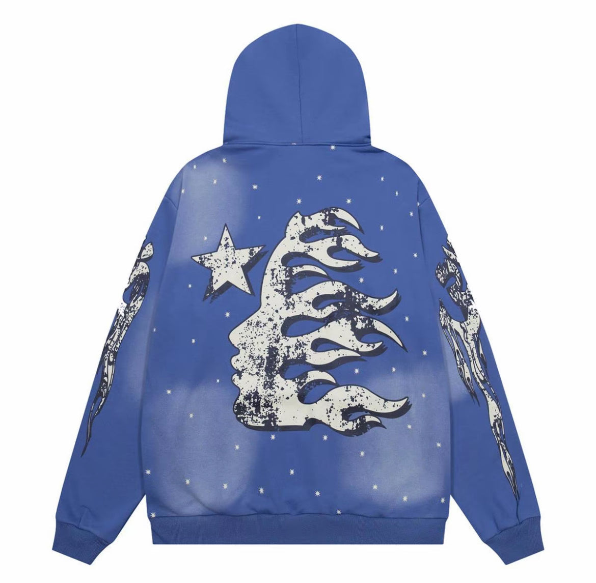 Hellstar “Stars” Zip Hoodie – Blue