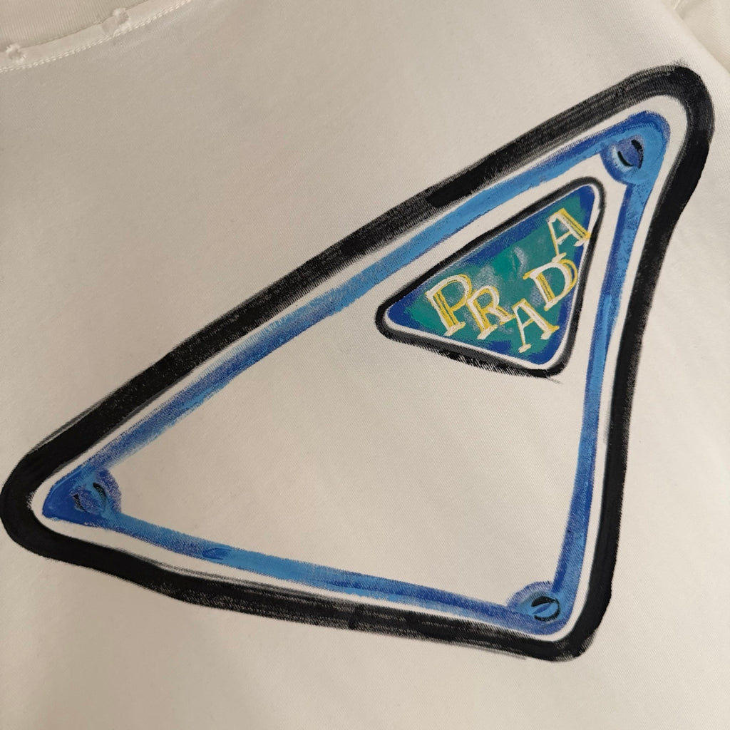 Playera Prada Triangle Patch