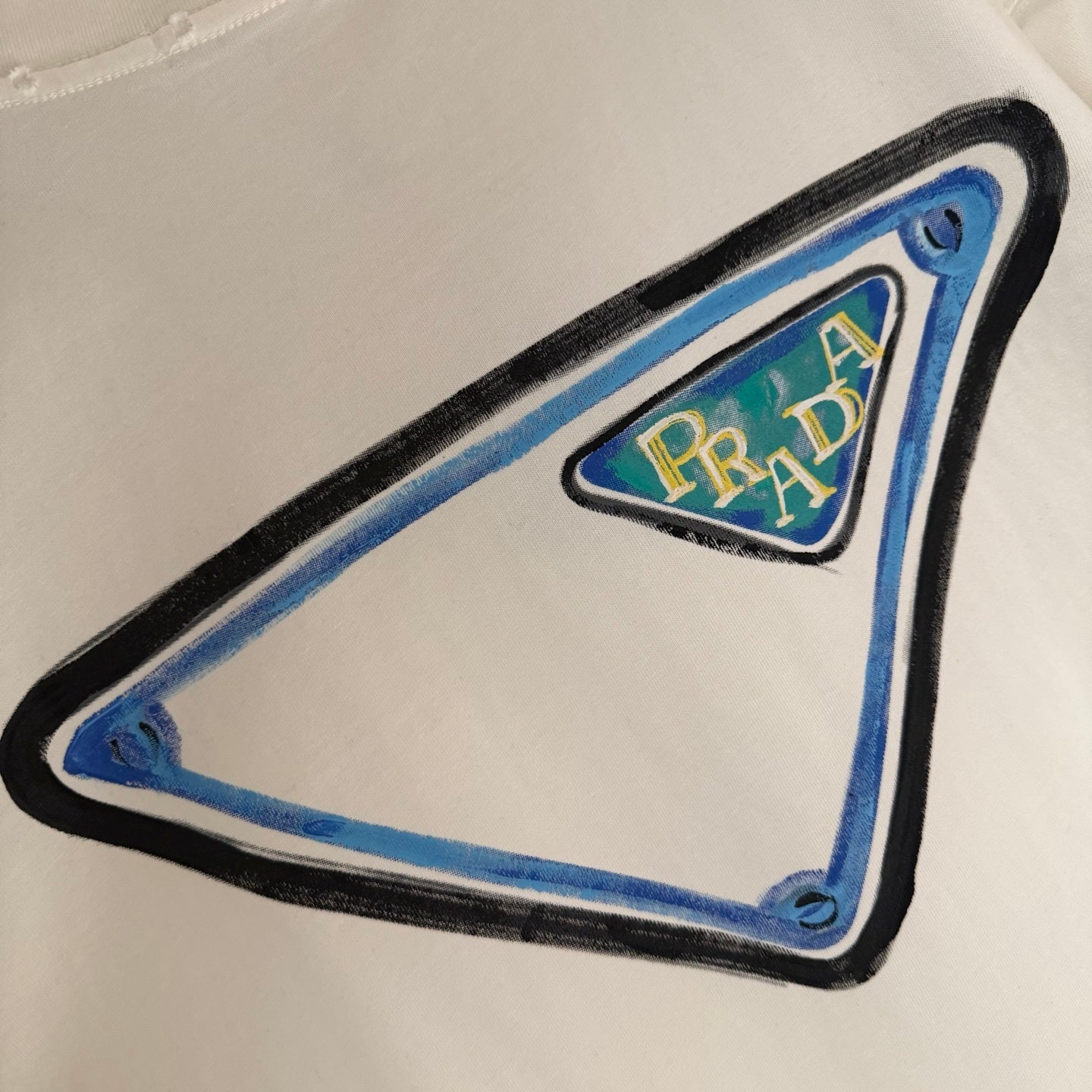 Playera Prada Triangle Patch