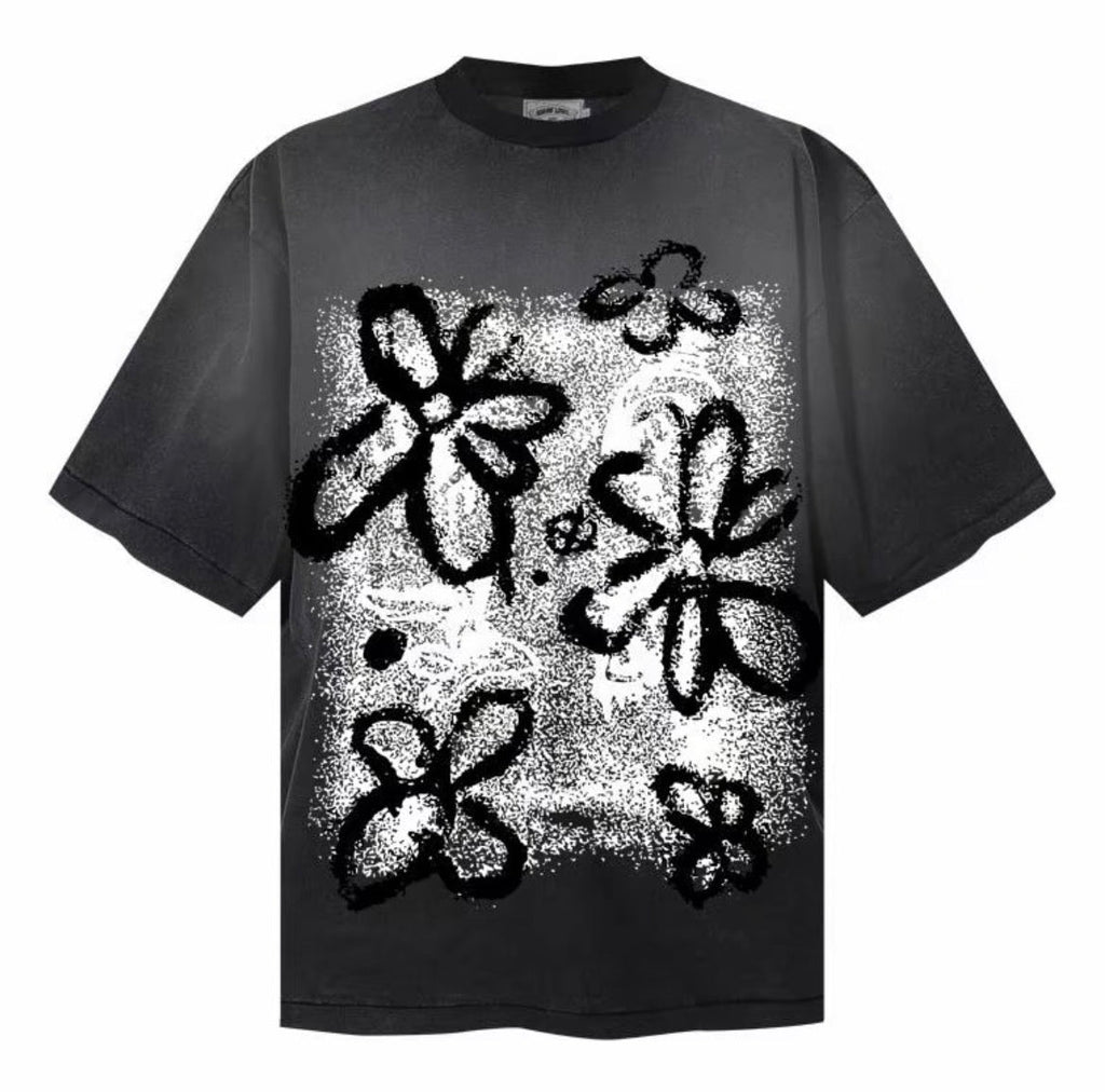 Saint Louis Monogram Graphic Tee – Grey / Black