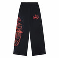 Corteiz Slaughter Track Pants – Black / Red
