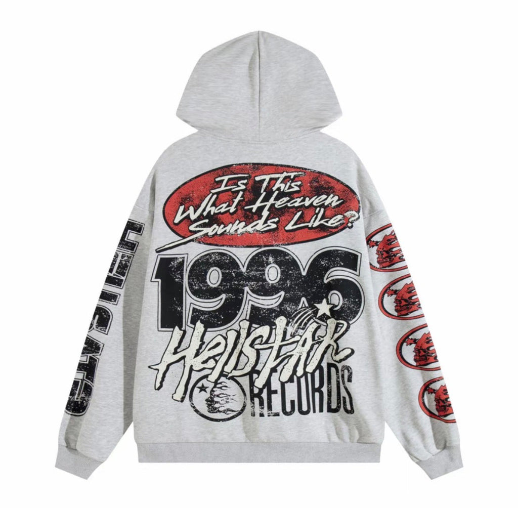 Hellstar 1996 Flame Hoodie – Grey
