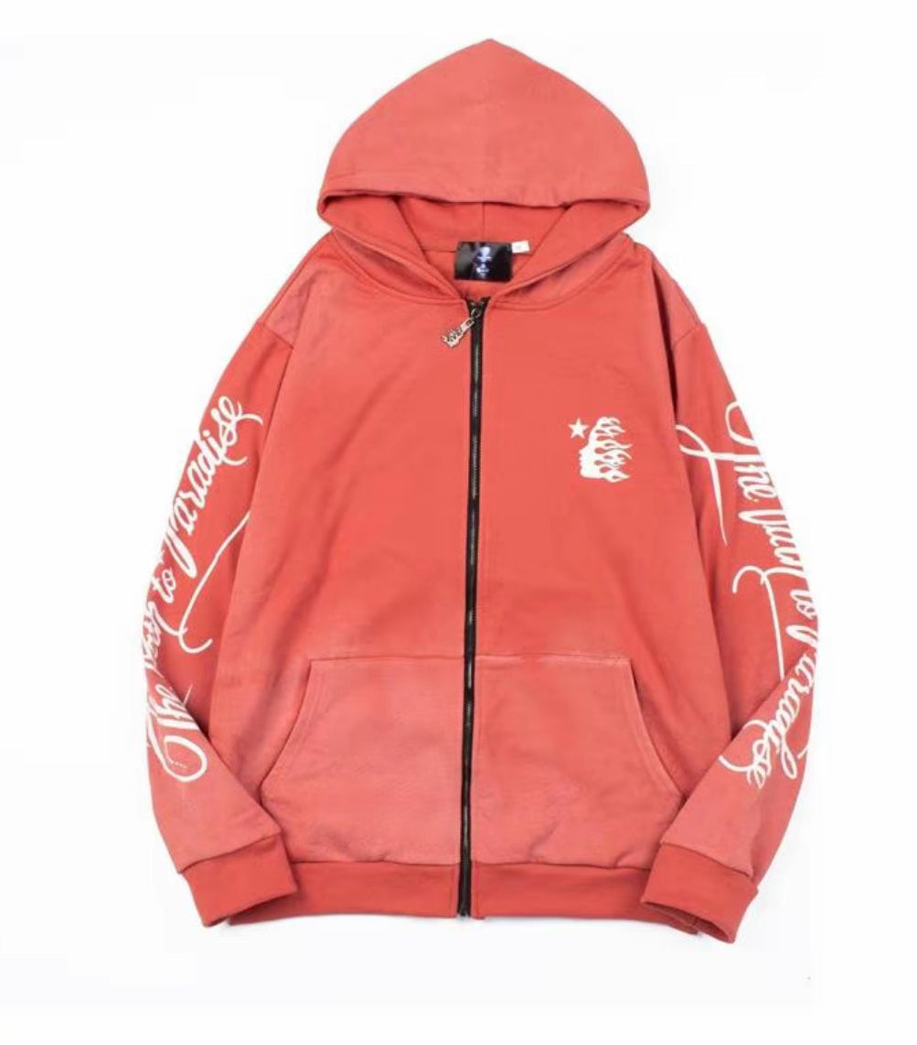 Hellstar Path to Paradise Zip Hoodie – Orange