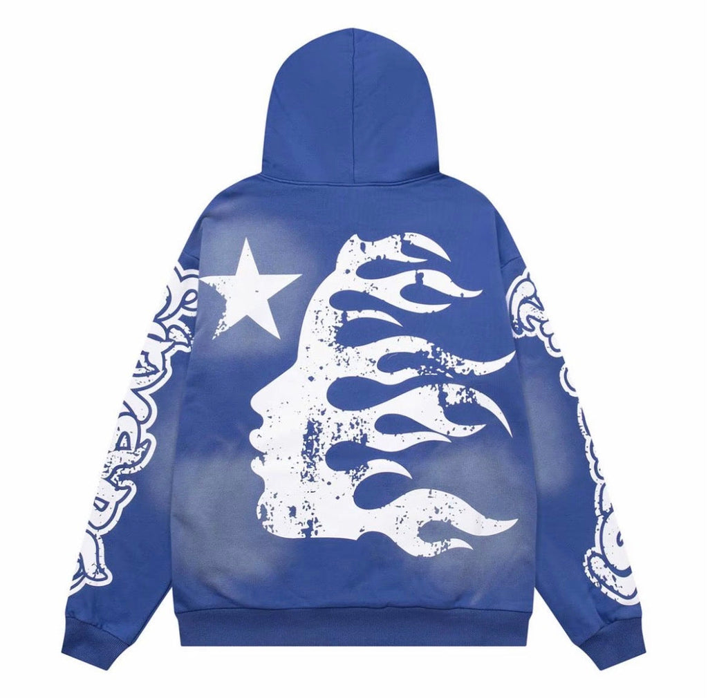 Hellstar Graffiti Hoodie – Blue