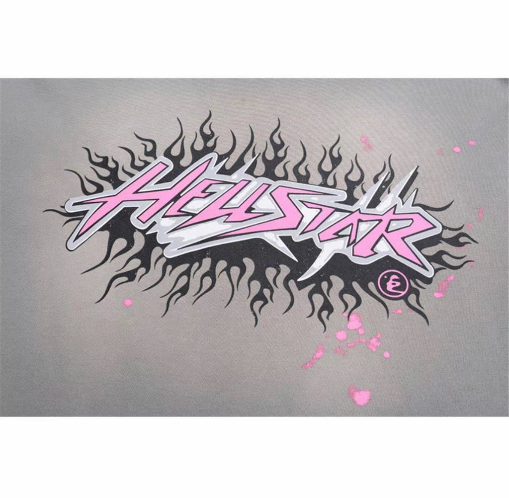Hellstar Punk Graphic Hoodie – Grey