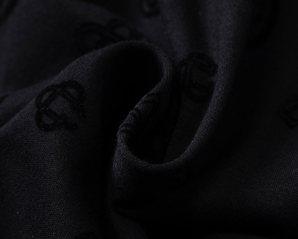 Playera Casablanca Monogram Heart Pattern Negro