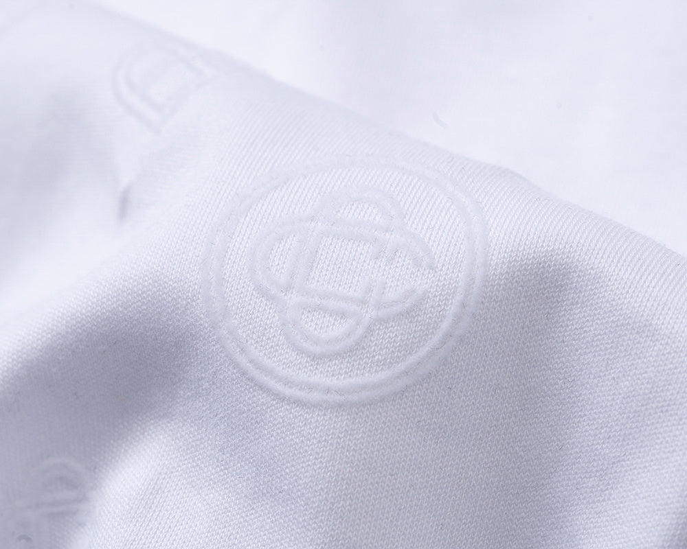Playera Casablanca Monogram Heart Pattern Blanco