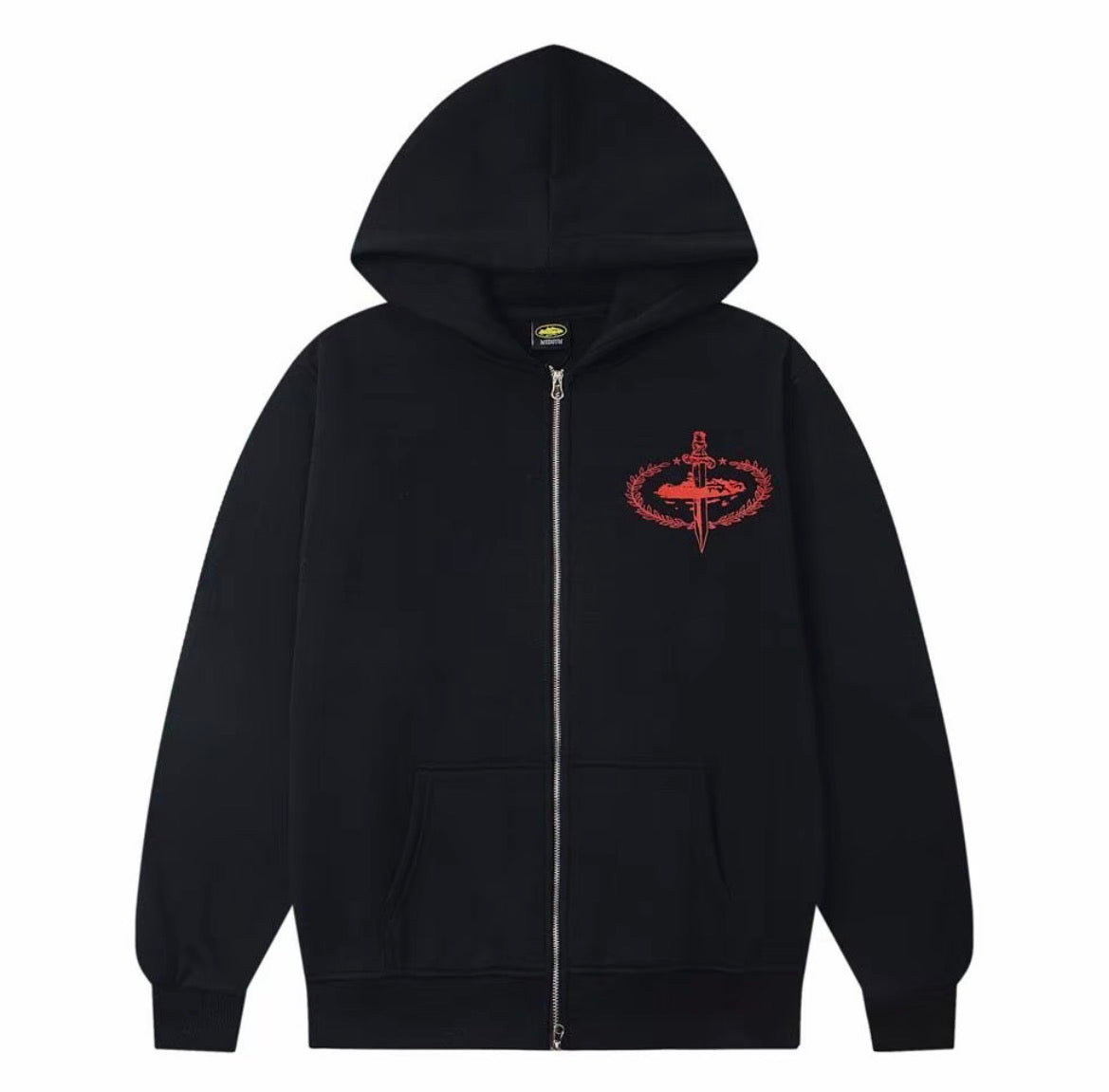 Corteiz Laughteg Gang Zip Hoodie – Black