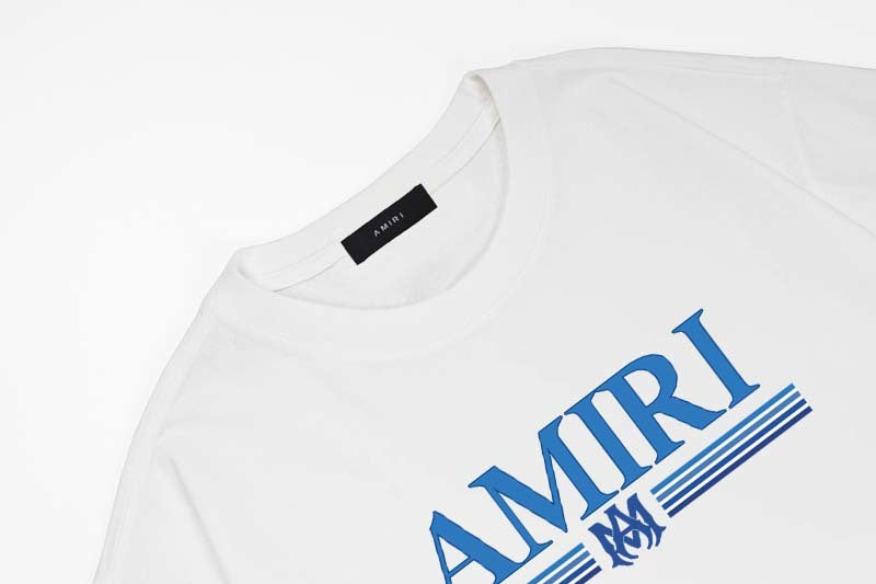 Playera Amiri MA Bar con gráficos en azul