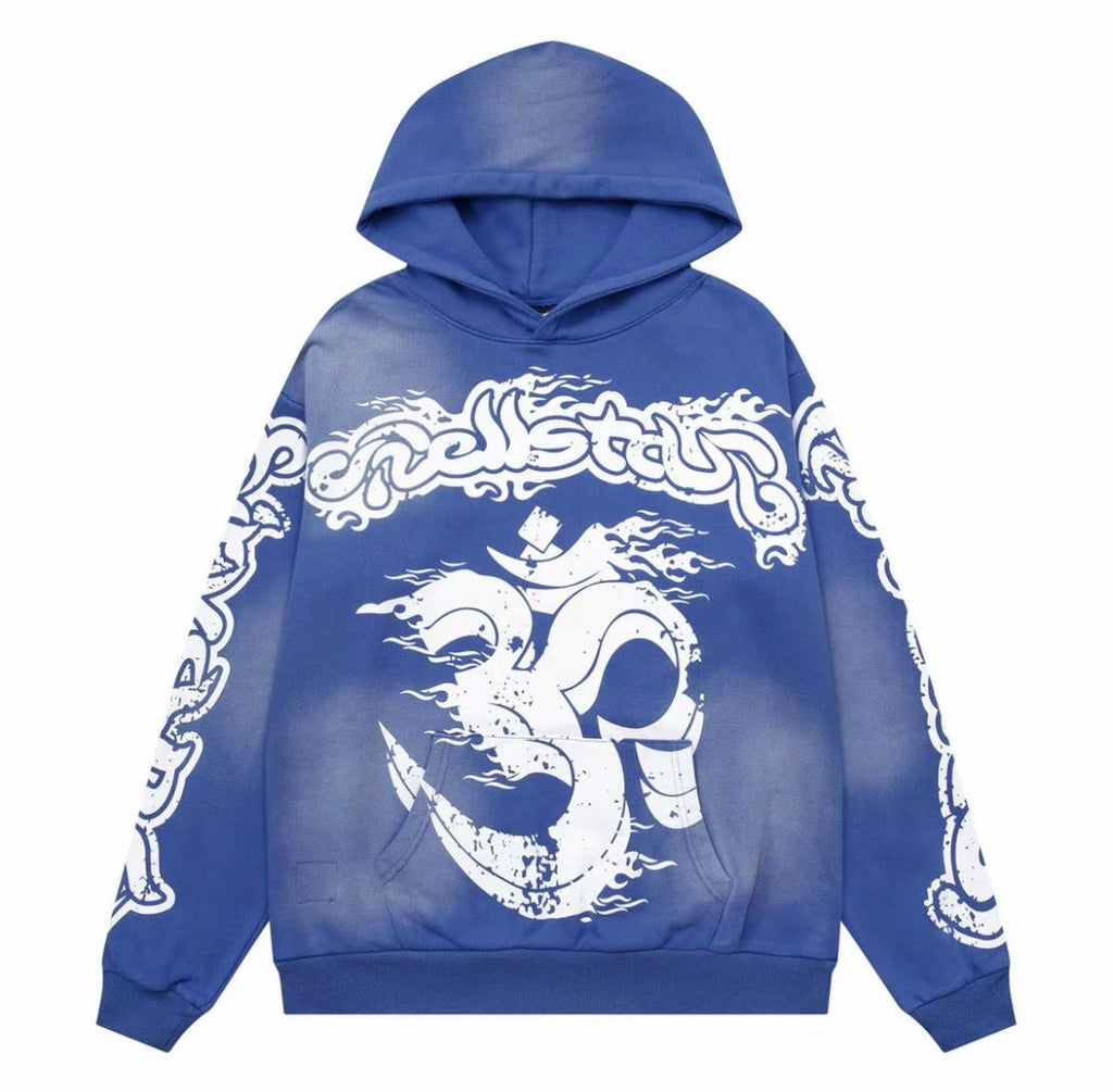 Hellstar Graffiti Hoodie – Blue