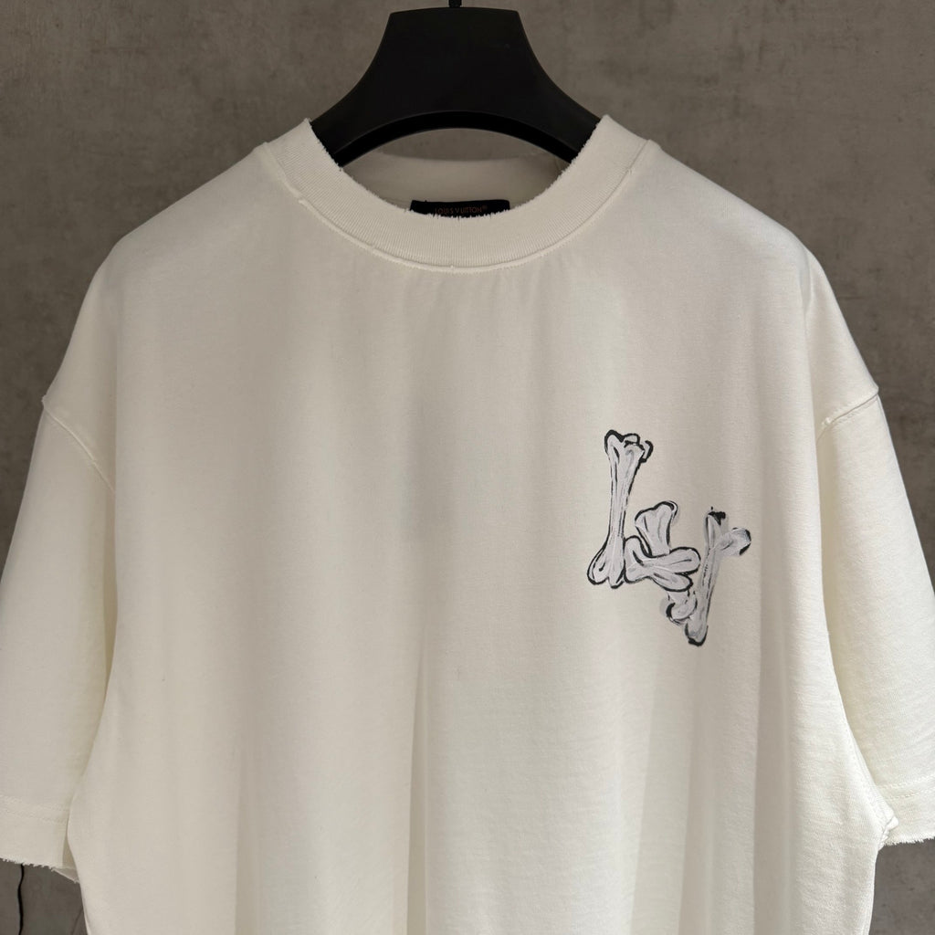 Playera Louis Vuitton LV Bones Blanca