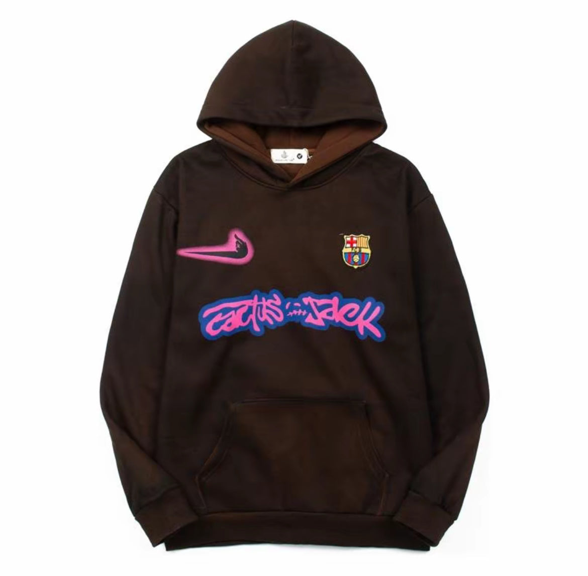 Cactus Jack Barça Logo Hoodie – Brown