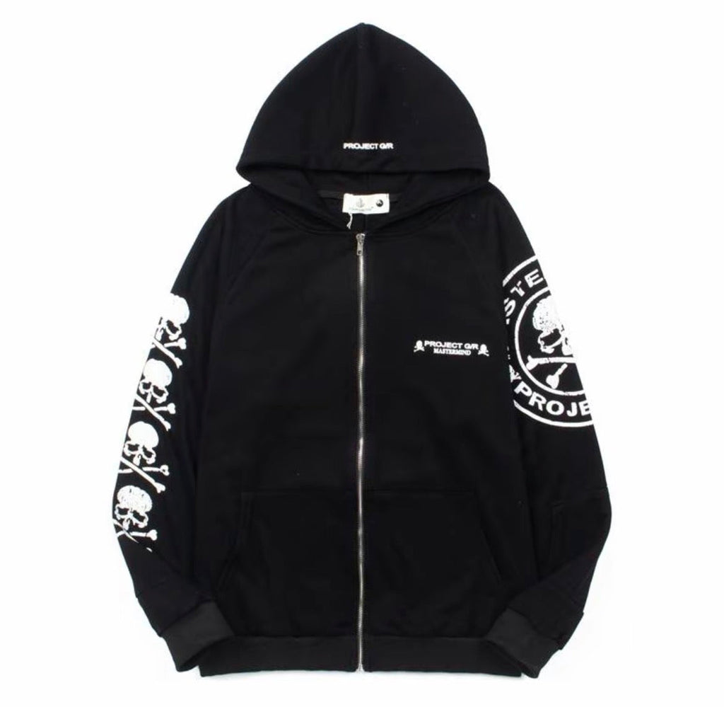 Graliz Vibe Zip Hoodie – Black