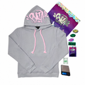 Syna Cloud Hoodie – Gris / Rosa