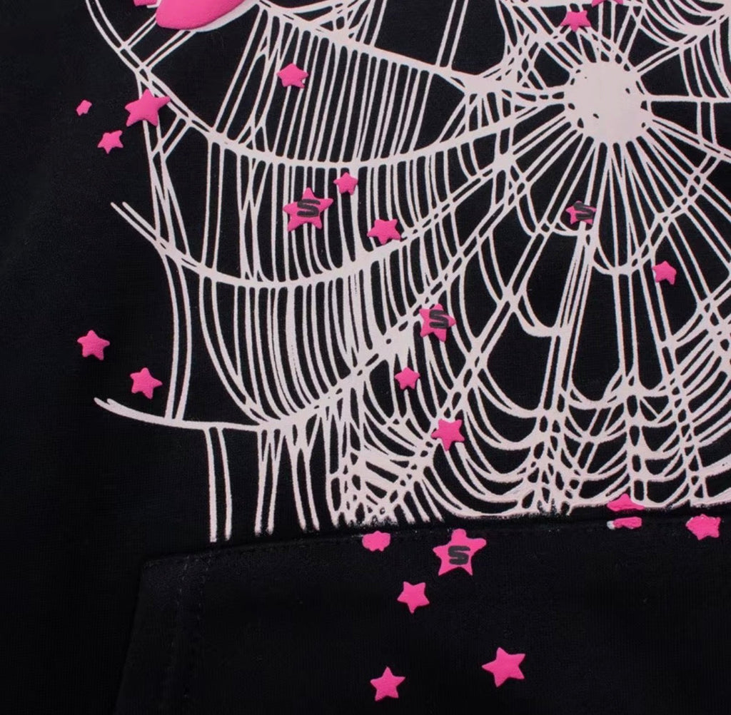 Sp5der Angel Number Web Hoodie – Black