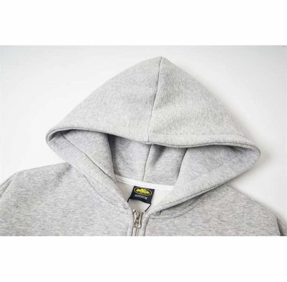 Corteiz Laughteg Gang Zip Hoodie – Grey
