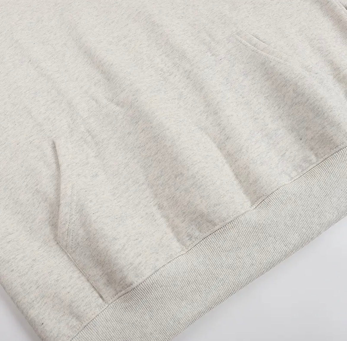 Essential Back Logo Hoodie (“Light Oatmeal / Grey”)
