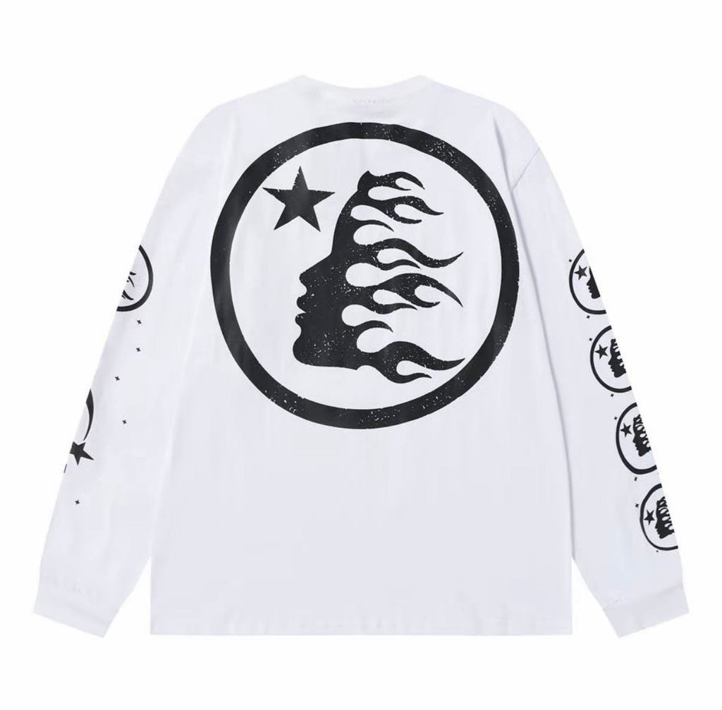 Hellstar Core Logo Hoodie – White