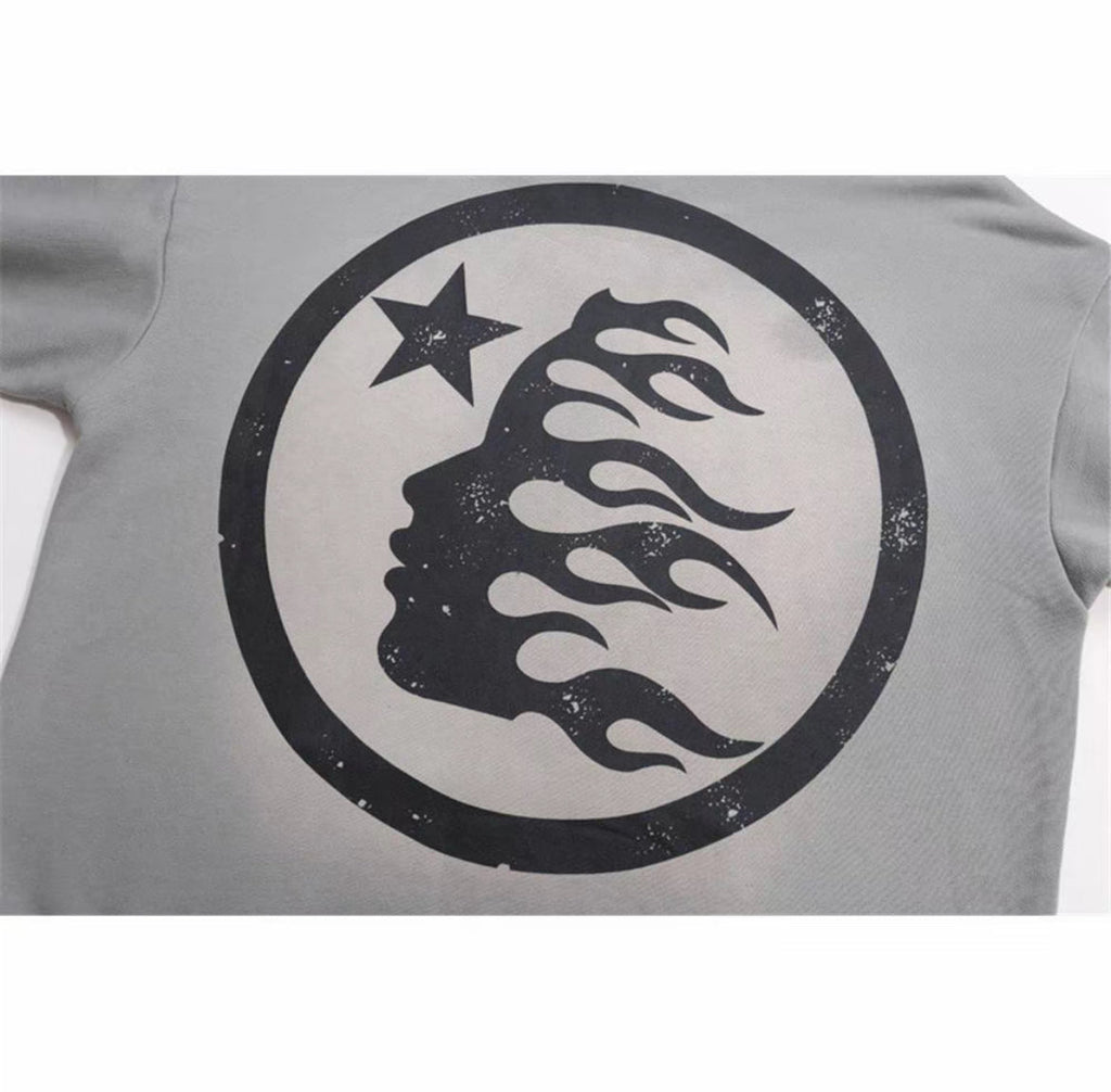 Hellstar Punk Graphic Hoodie – Grey
