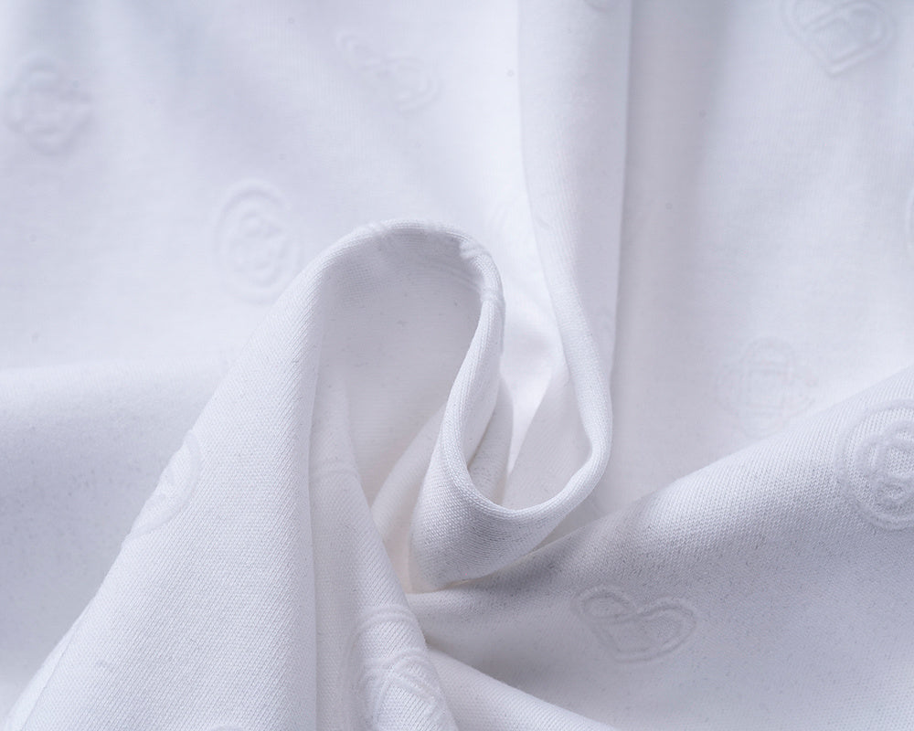 Playera Casablanca Monogram Heart Pattern Blanco